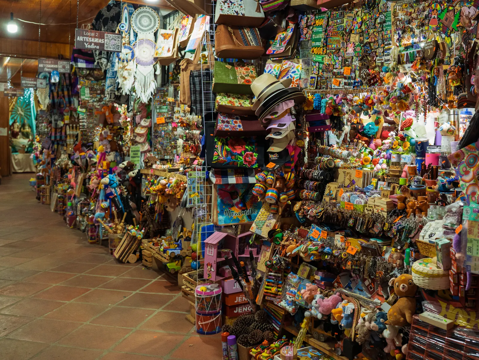 Puesto de artesanías y recuerdos en Mazamitla